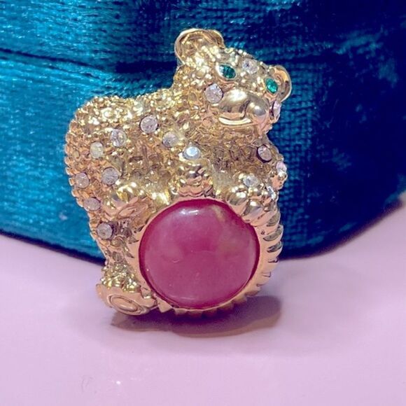 💛 18k Yellow Gold Plated Koala Bear Brooch / Pendant - Picture 1 of 5